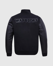 Men's NBA Golden State Warriors Black Varsity Jacket