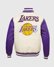 Men's NBA Los Angeles Lakers White Varsity Jacket