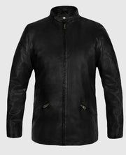 Men's Slim Fit Black Leather Jacket