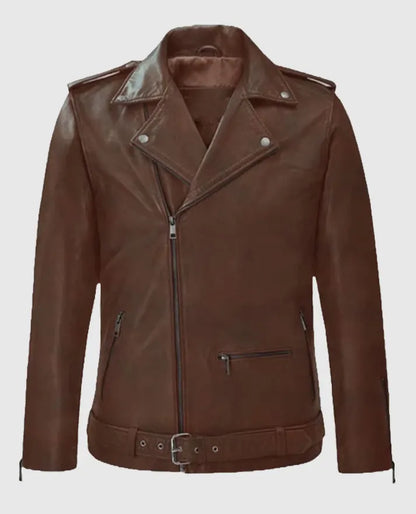 Men's Spanish Brown Rutland Riding Leather Jacket