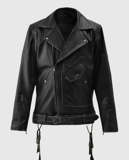 Men's Street Style Leather Biker Jacket