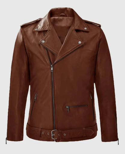 Men's Tan Rutland Riding Leather Jacket