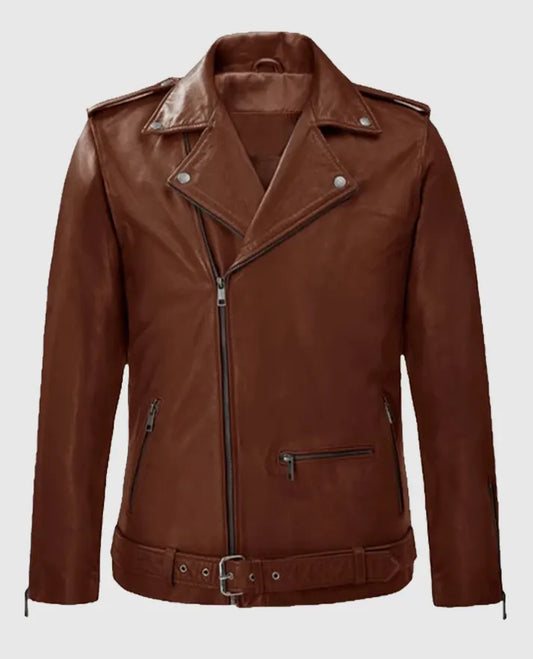 Men's Tan Rutland Riding Leather Jacket