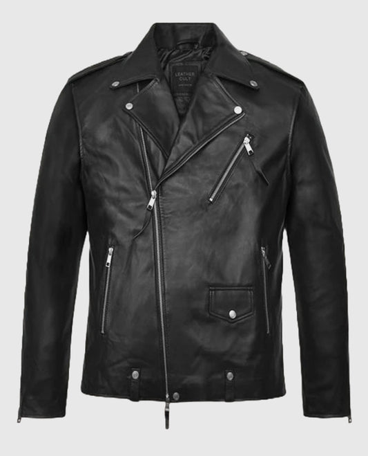 Michael B. Jordan Black Leather Biker Jacket