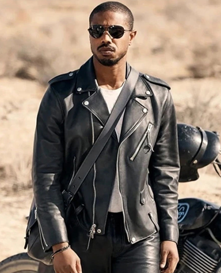 Michael B. Jordan Black Leather Jacket