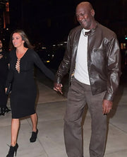 Michael Jordan Brown Leather Jacket