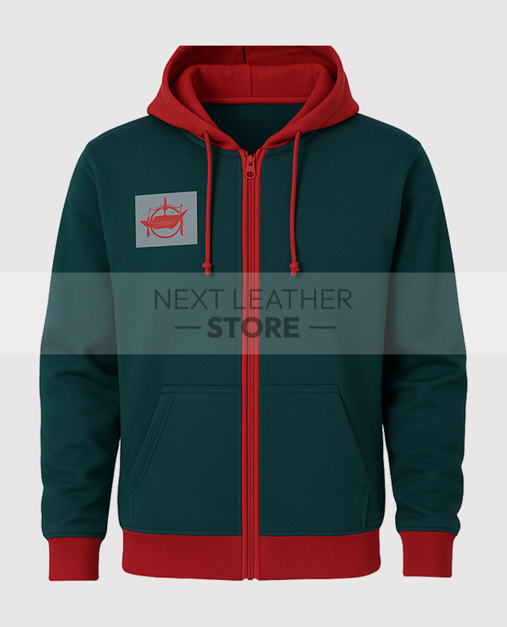 Miles Morales Spider Verse Green Hoodie