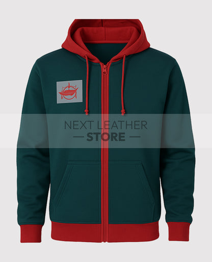 Miles Morales Spider Verse Green Hoodie