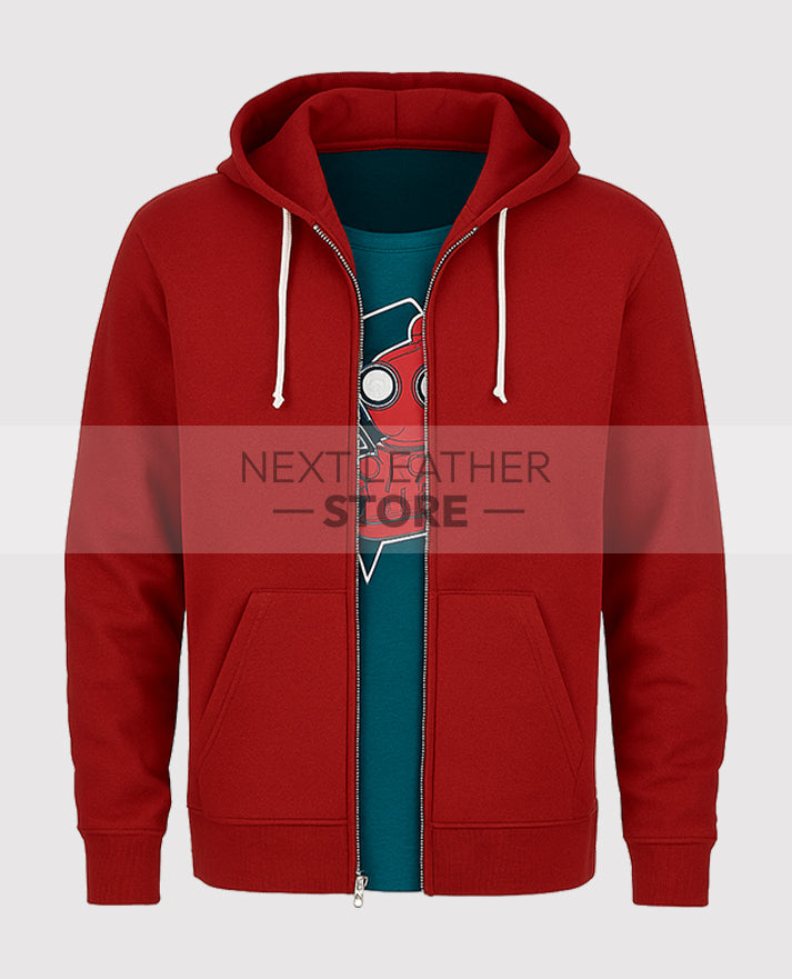 Miles Morales Spider Verse Red Hoodie