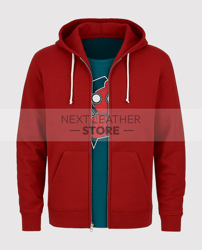 Miles Morales Spider Verse Red Hoodie