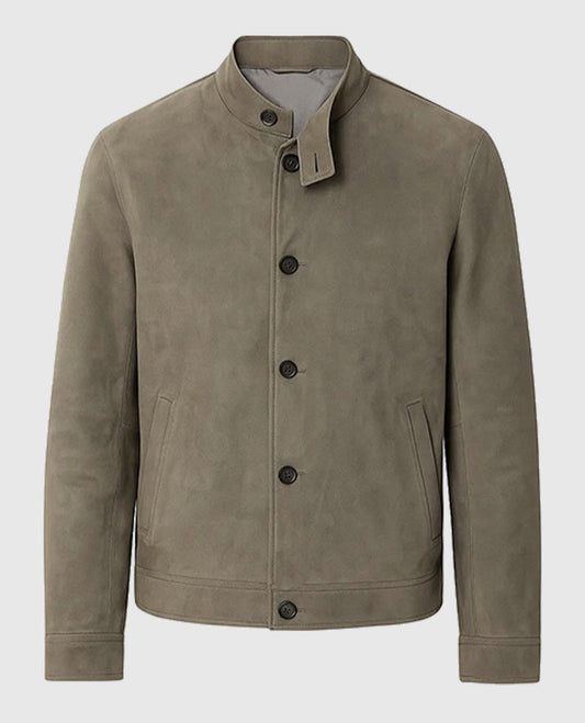 Mission Impossible Rogue Nation Jeremy Renner Grey Suede Jacket