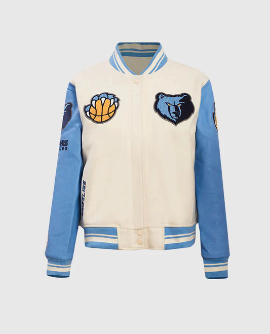 NBA Memphis Grizzlies Women's Rib Wool Varsity Jacket