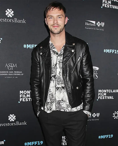 Nicholas Hoult Black Leather Jacket