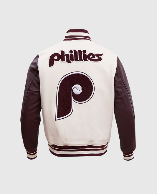 Philadelphia Phillies Men's Rib Wool Varsity Jacket