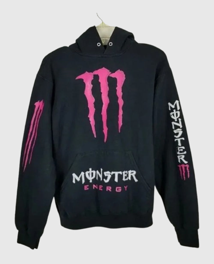 Pink Monster Energy Pullover Hoodie