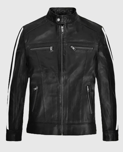 Resident Evil Vendetta Leon Kennedy Black Leather Jacket