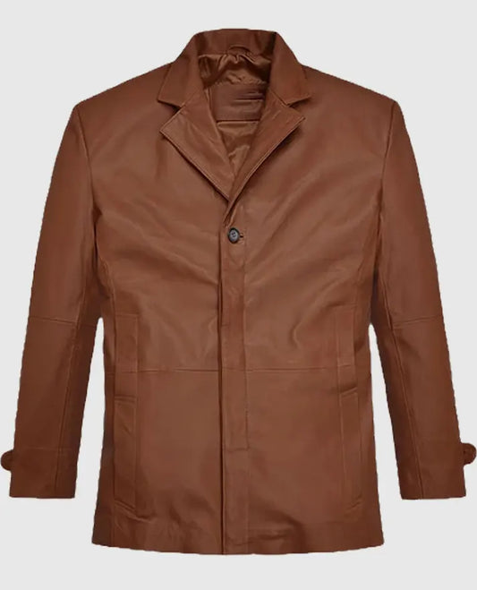 Robert Downey Jr The Singing Detective Brown leather blazer