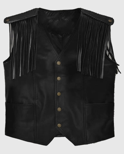 Ryan Gosling Barbie Black Leather Vest