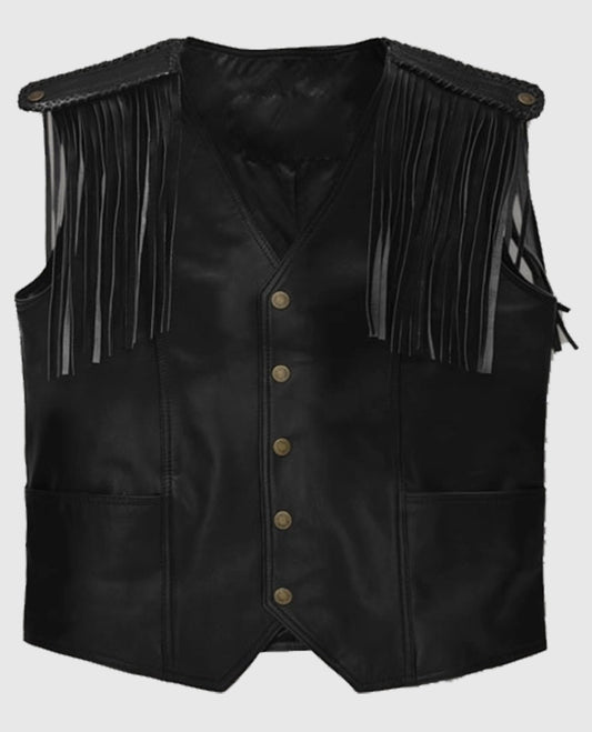Ryan Gosling Barbie Black Leather Vest
