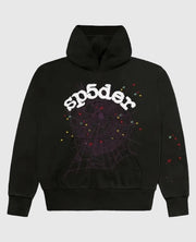 SP5DER Web Suit Black Hoodie