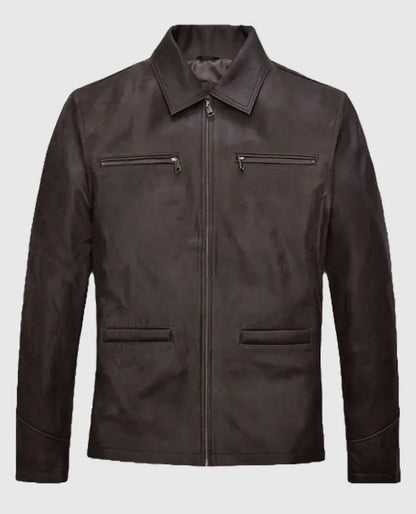 Sam Worthington Brown Leather Jacket