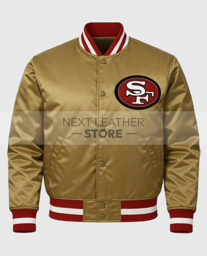San Francisco 49ers Gold Satin Jacket