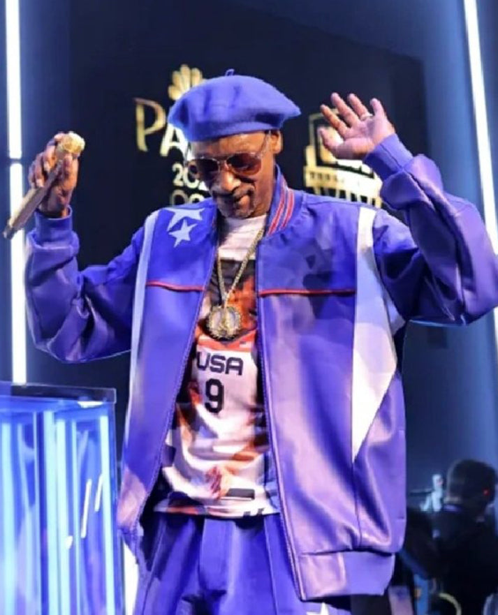 Snoop Dogg Paris 2024 Olympics Purple Jacket