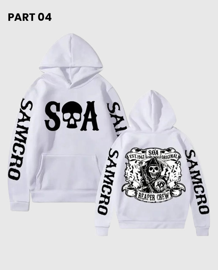 Sons of Anarchy SAMCRO White Hoodie