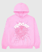 Sp5der OG Web Pink Hoodie