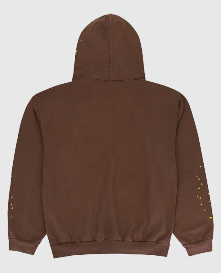 Sp5der Web Brown Pullover Hoodie