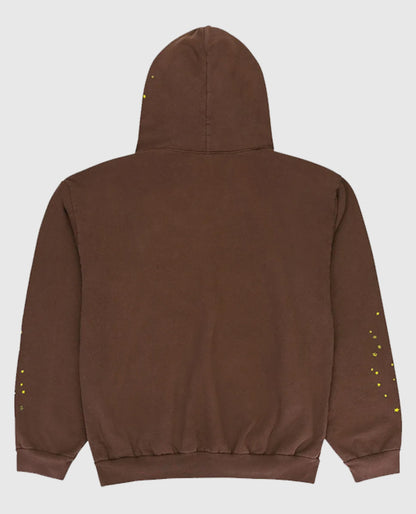Sp5der Web Brown Pullover Hoodie