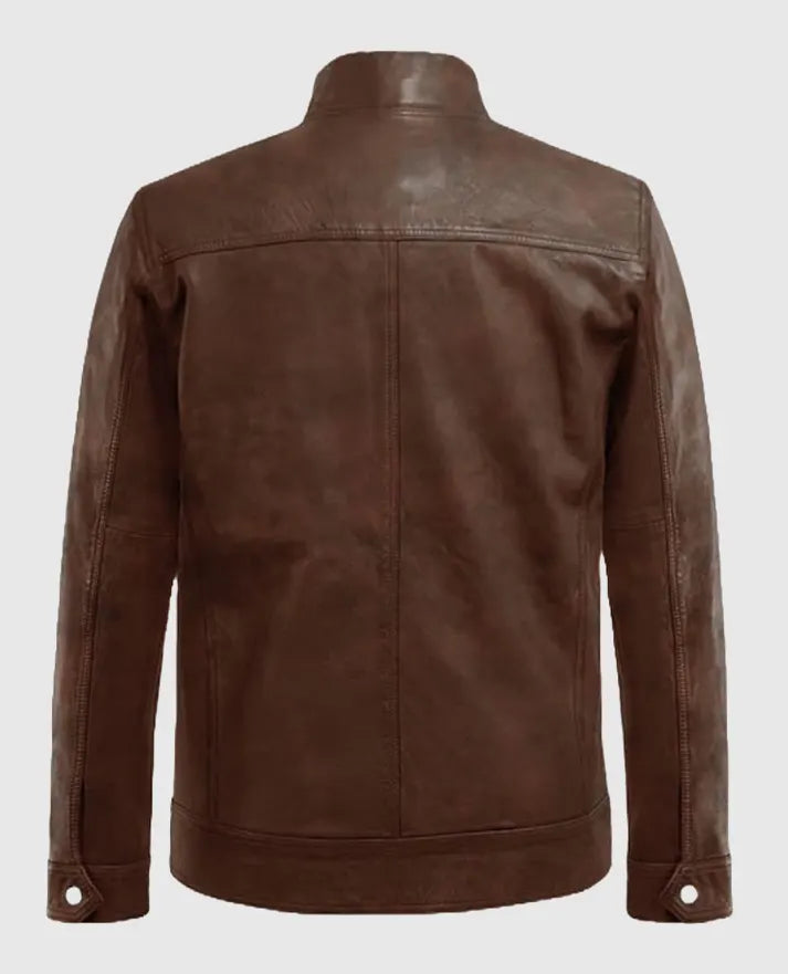 Spanish Brown Thunder Storm Biker Leather Jacket