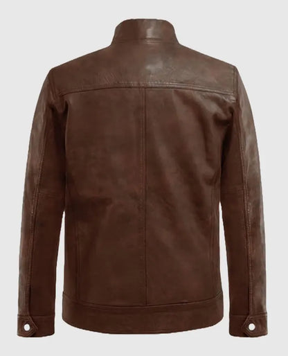 Spanish Brown Thunder Storm Biker Leather Jacket