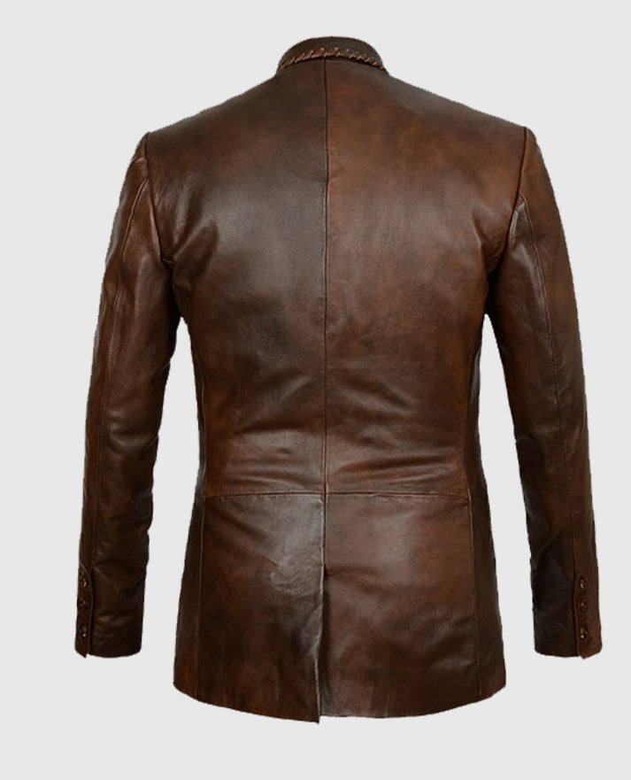 Spanish Medieval Brown Leather Blazer