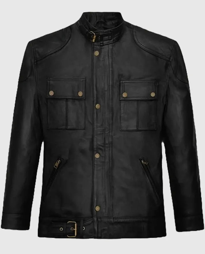 The Expendables Lee Christmas Black Leather Jacket