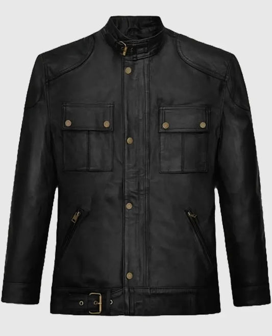 The Expendables Lee Christmas Black Leather Jacket