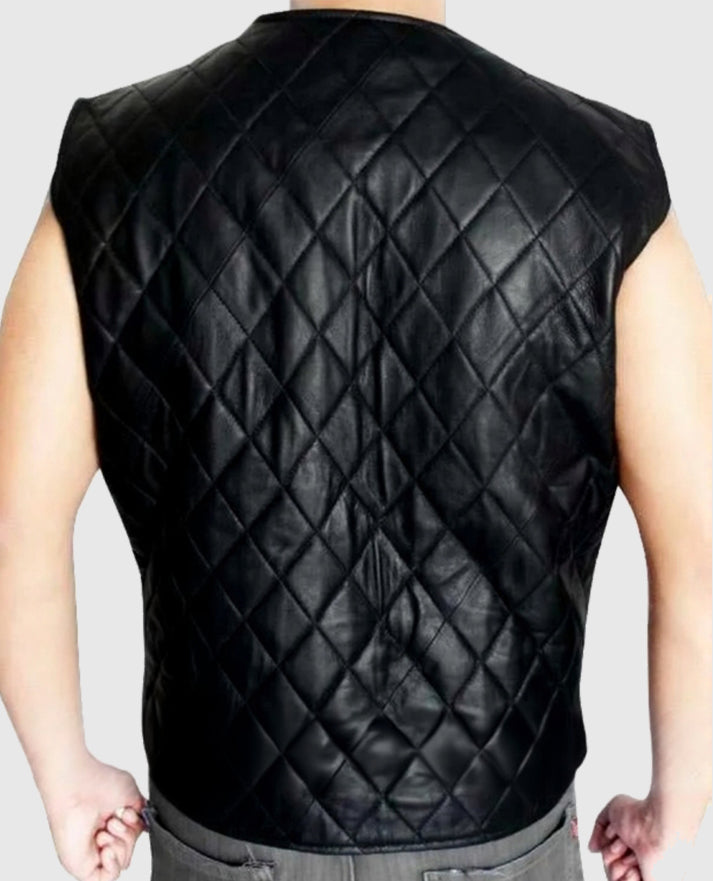 The Walking Dead Governor Quilted Black Vest