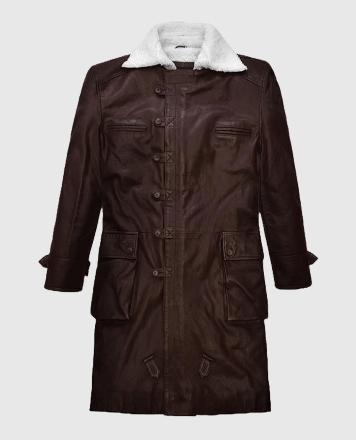 Tom Hardy Brown Washed and Wax Trench Coat