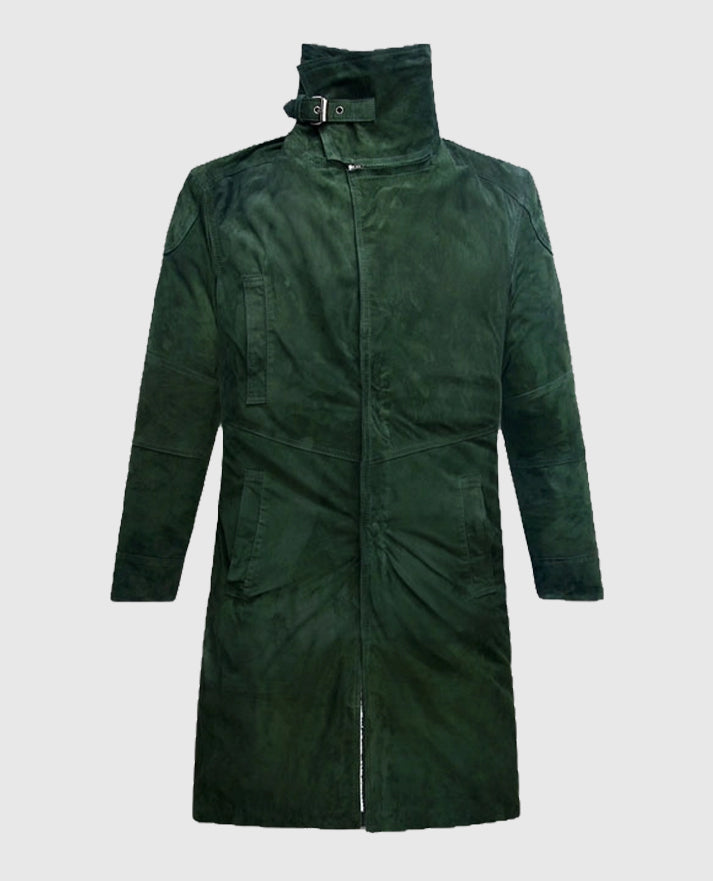 Timber Green Suede Ryan Gosling Blade Runner 2049 Long Coat