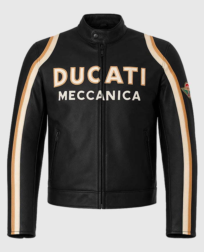 Tom Cruise Ducati Meccanica Black Biker Jacket