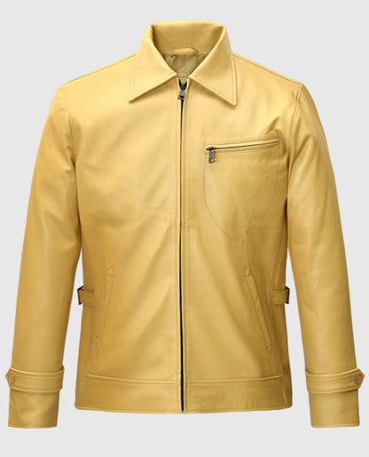 Tom Cruise Mission Impossible 4 Premiere Yellow Leather Jacket