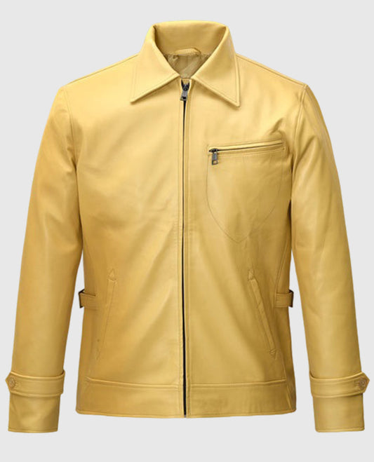 Tom Cruise Mission Impossible 4 Premiere Yellow Leather Jacket