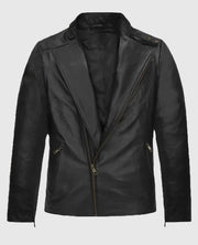 Tony Stark Iron Man Black Leather Jacket