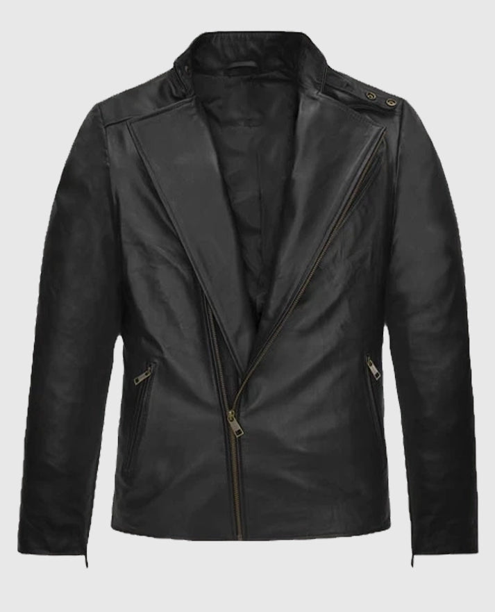 Tony Stark Iron Man Black Leather Jacket