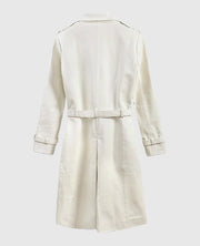 Vanessa Kirby Mission Impossible Fallout White Leather Long Coat