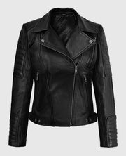 Victoria Justice Black Leather Jacket
