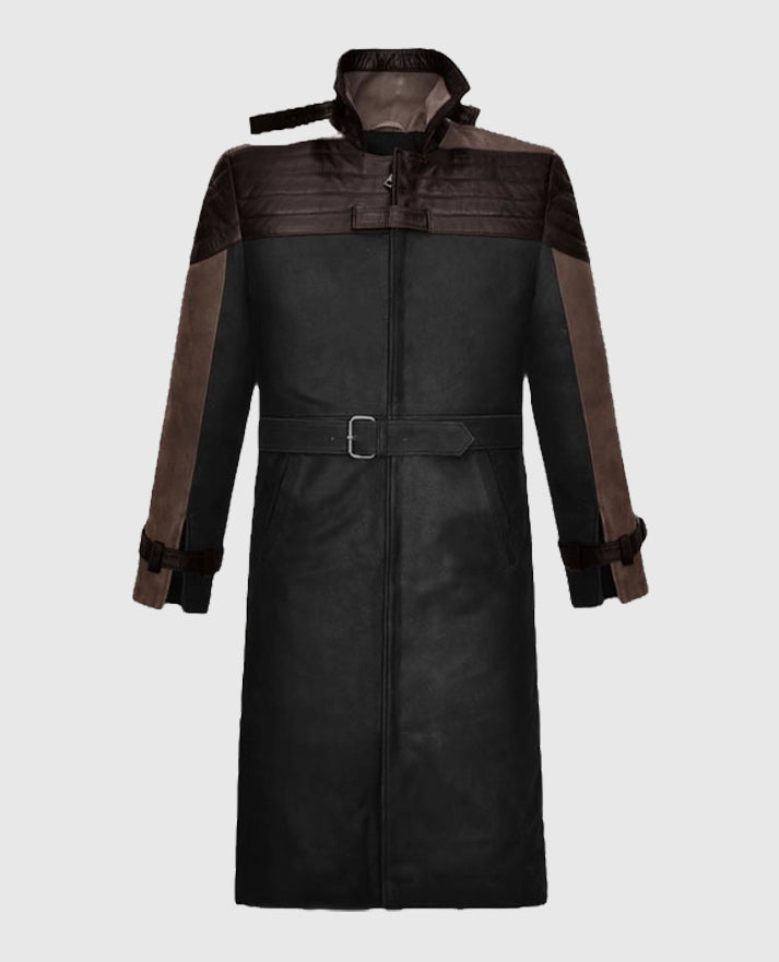 Watch Dogs 3 Legion Aiden Black Leather Trench Coat