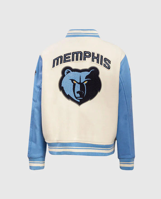 Women's NBA Memphis Grizzlies Rib Wool Varsity Jacket