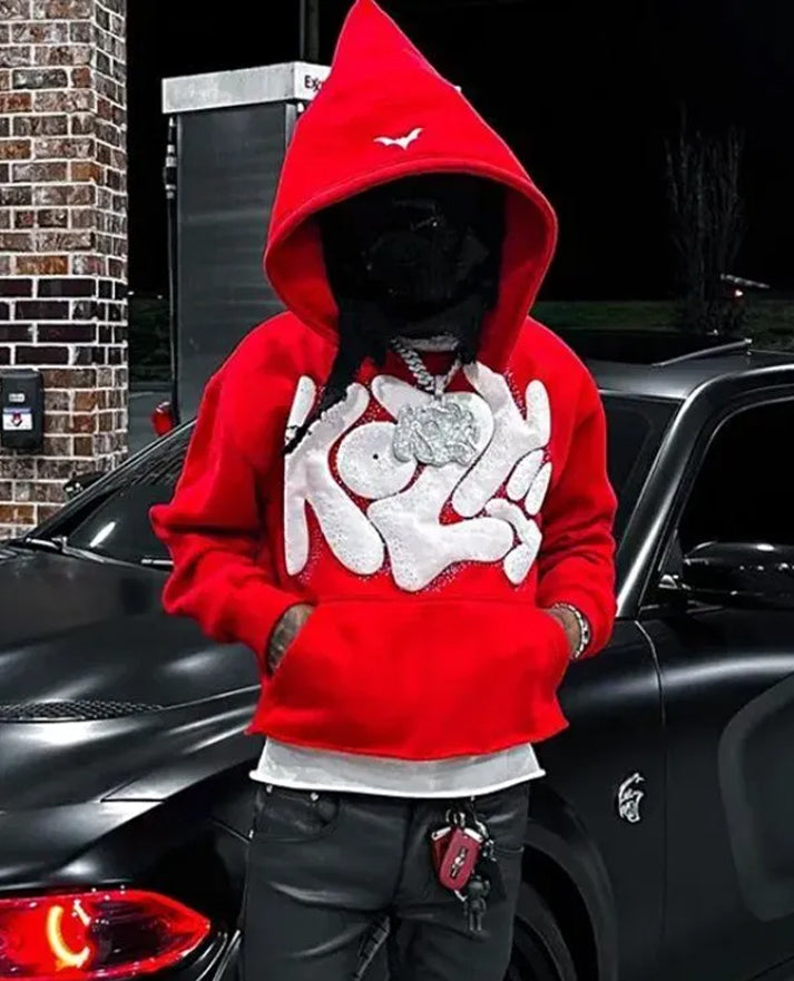 Y2K Kozy Red Hoodie