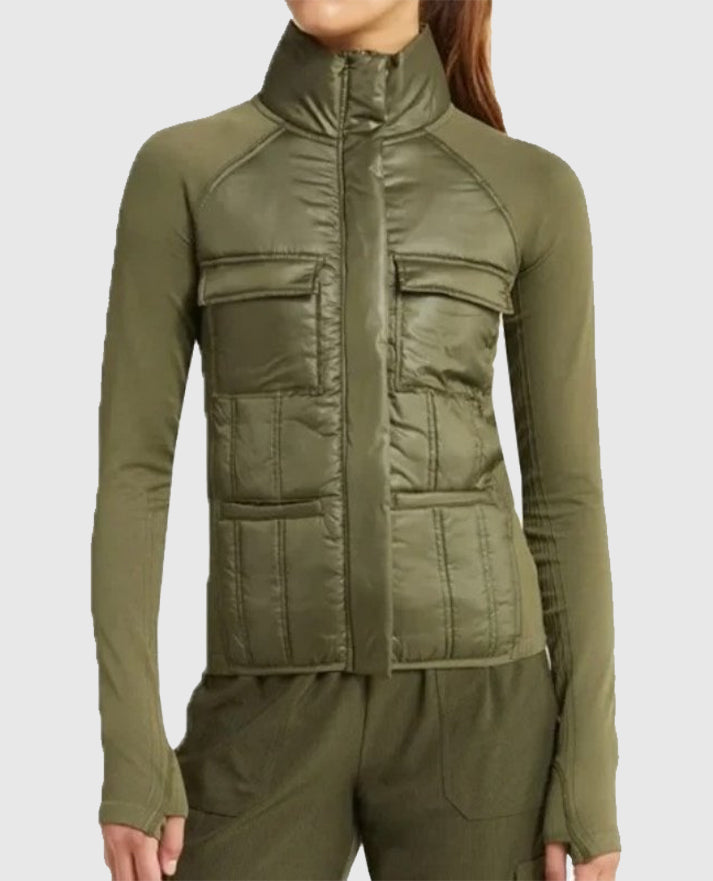 Zella Hybrid Green Puffer Jacket